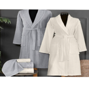 Schafer mila banyo seti 6 parça / gri-ekru