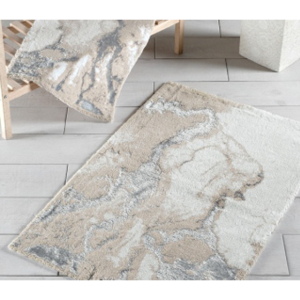 Schafer luna pamuk floş 2'li banyo paspası