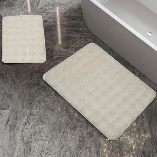 Schafer Home Pia 2 li Peluş Banyo Paspası-Krem